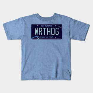 Warthog License Plate Kids T-Shirt